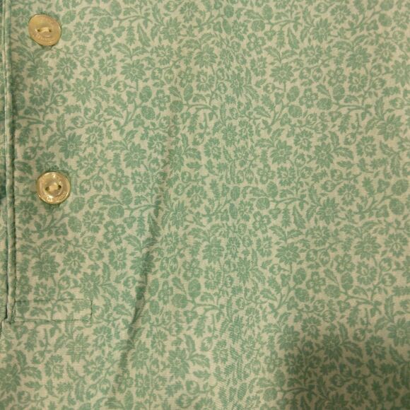 Hickey Freeman Golf polo mens XL Xlarge teal floral all over performance - Picture 3 of 8